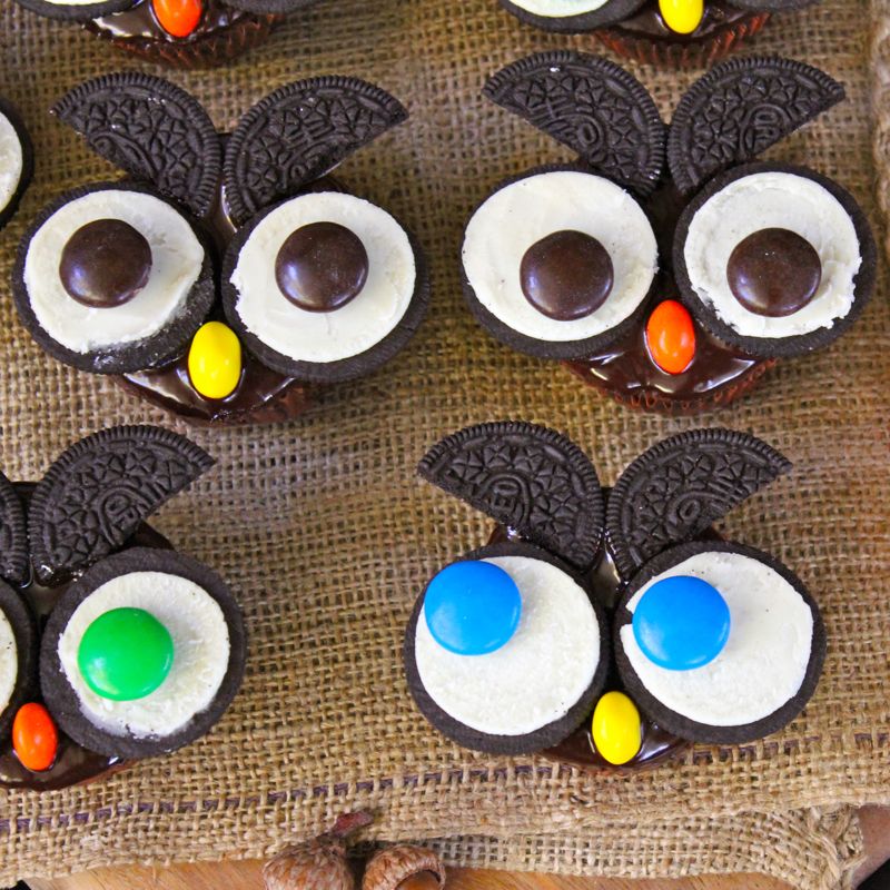 Halloween Cookies & Cream Owl Cupcakes | Lea & Jay